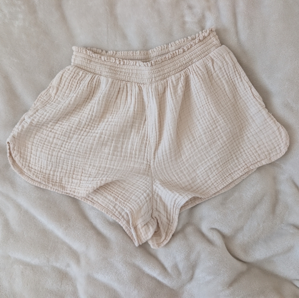 3/$30 aerie Cotton Cream Gauze Lounge Shorts